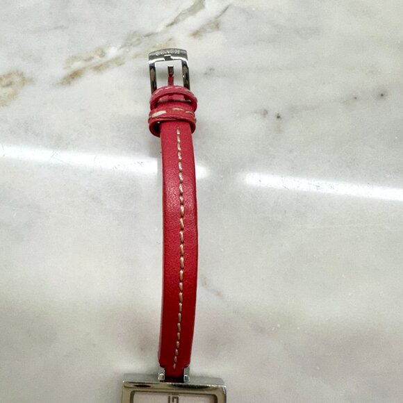 Coach Silver Case with Skinny Pink Leather Strap Watch - Picture 7 of 10